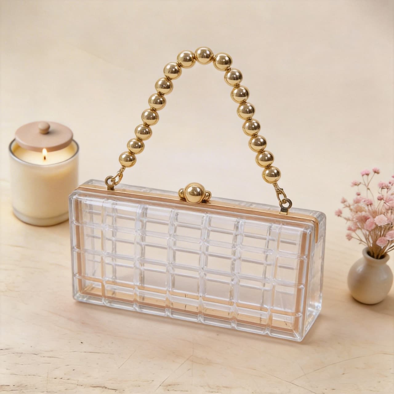 Acrylic Transparent Bag Creative Evening Clutch New Crossbody Detachable Chain Women's Handbag Clutch Purse