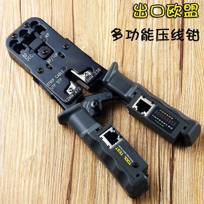 Manufacturer's 3-in-1 Network Cable Crimper with Tester, Multifunctional Network and Telephone RJ45/RJ11 Crimping Tool