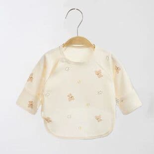 Baby Half-Back Vest, Spring/Autumn Cotton Four-Season Full-Month Monk-Style Top Undershirt, Newborn Clothes