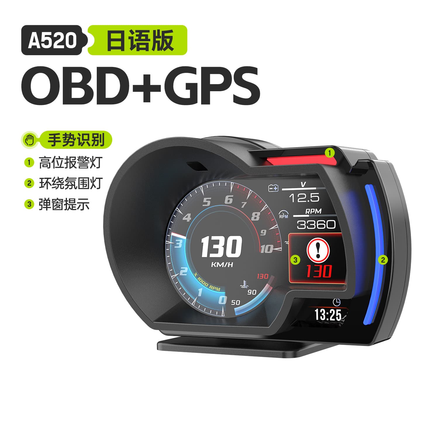 Cross-border Best Seller A520 New Car GPS Dual-Mode HUD Head-Up Display OBD Car Dashboard