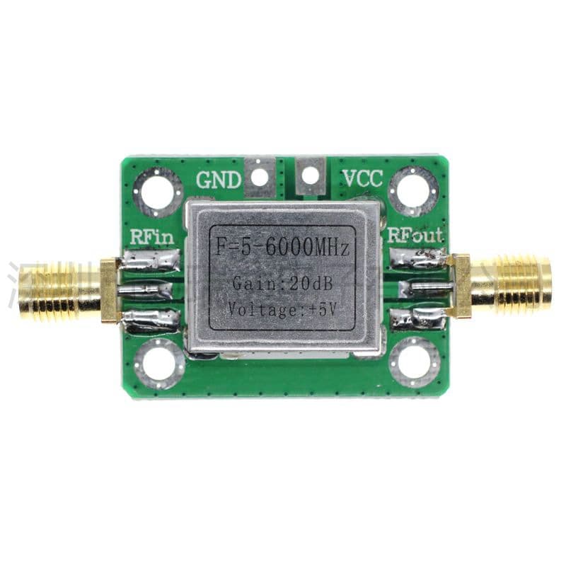 RF Ultra-Wideband Medium Power Amplifier (5M---6GHz, Gain 20dB) With Shielded Case
