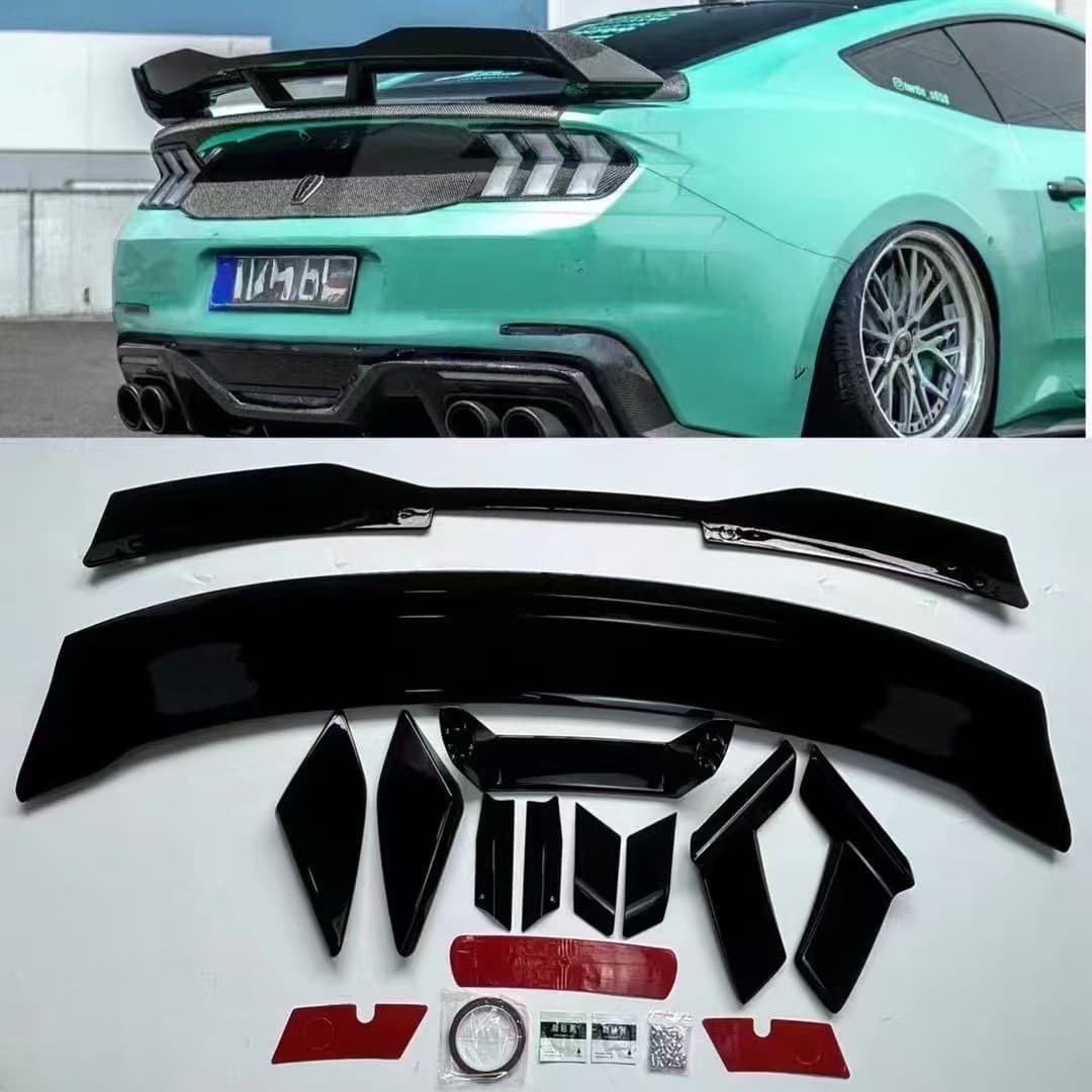 Suitable for 2024+ Ford New Mustang Mustang large rear spoiler rear spoiler fixed wing body kit modification