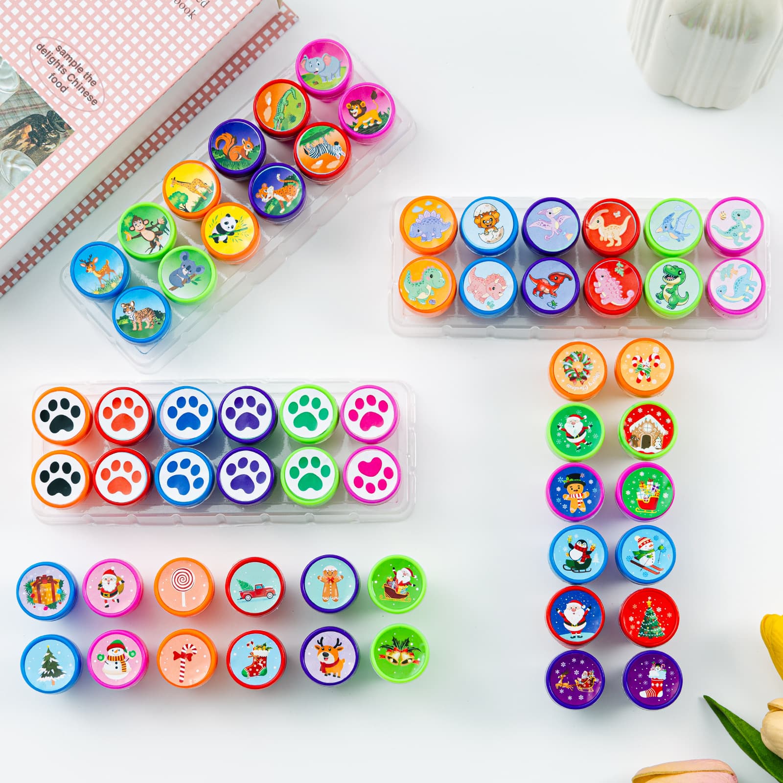 Cartoon Christmas stamp Christmas party gift stamp children's toy award stamp