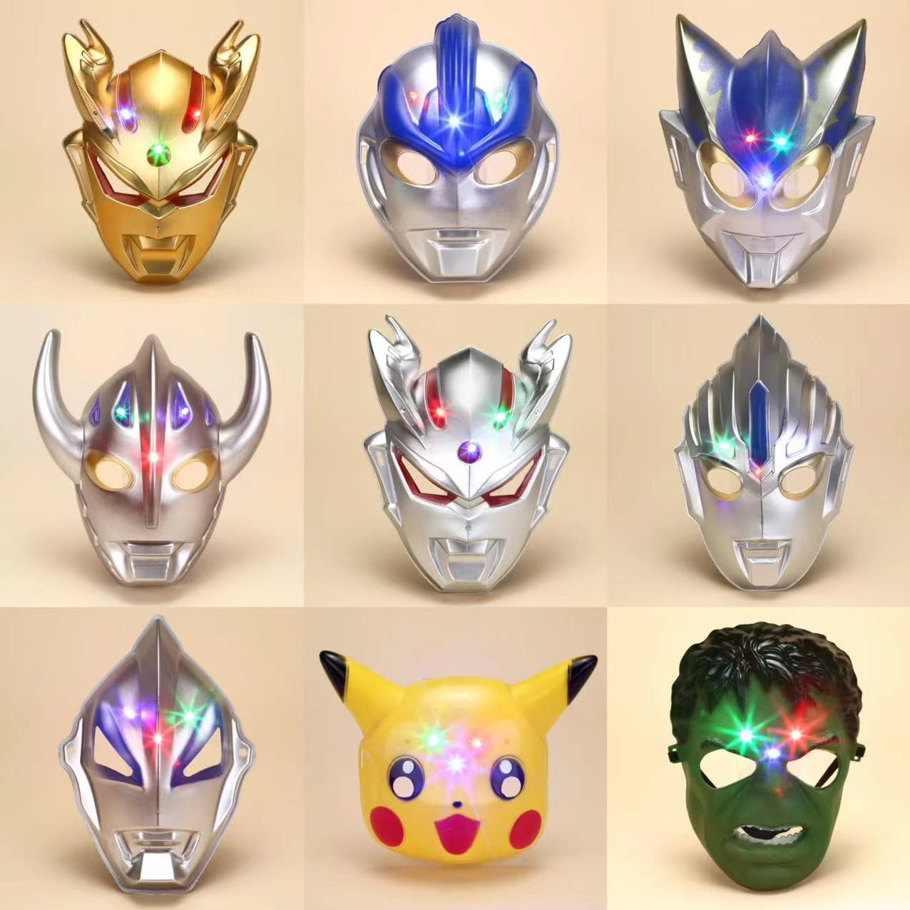 Children's Avengers Mask Source Manufacturer Wholesale Light-Up and Non-Light-Up Props Stall Wholesale