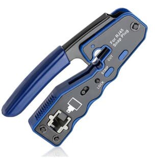 Network RJ45 Connector Crimping Pliers Professional Pass-through Network Cable Crimper Through-hole 8P Factory Custom