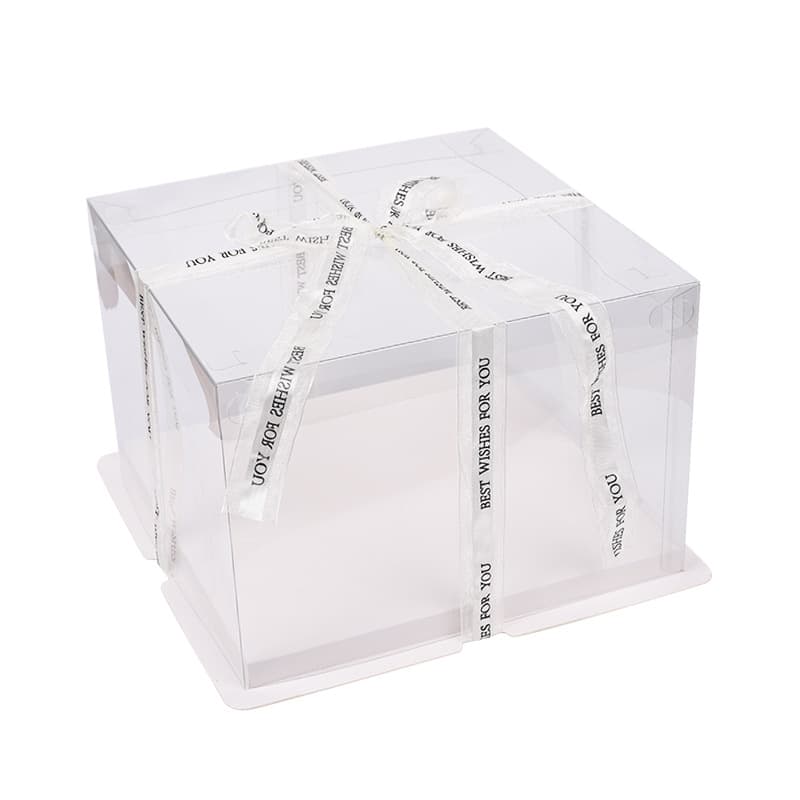 Wholesale Transparent Cake Box 4 Inch 6 Inch 8 Inch 10 Inch 12 Inch Birthday Baking Cake Packaging Box Plastic Container
