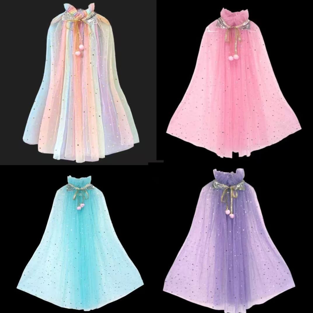 Elsa Princess Cape from Frozen, New Autumn/Winter Style for Girls, Elsa Shawl, Children's Cape, Autumn Coat