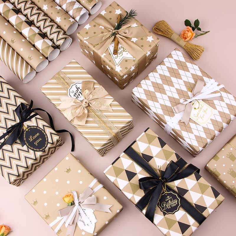 Amazon's best-selling minimalist gift wrapping paper, Valentine's Day and birthday wrapping paper, DIY gift box packaging for a sophisticated look.