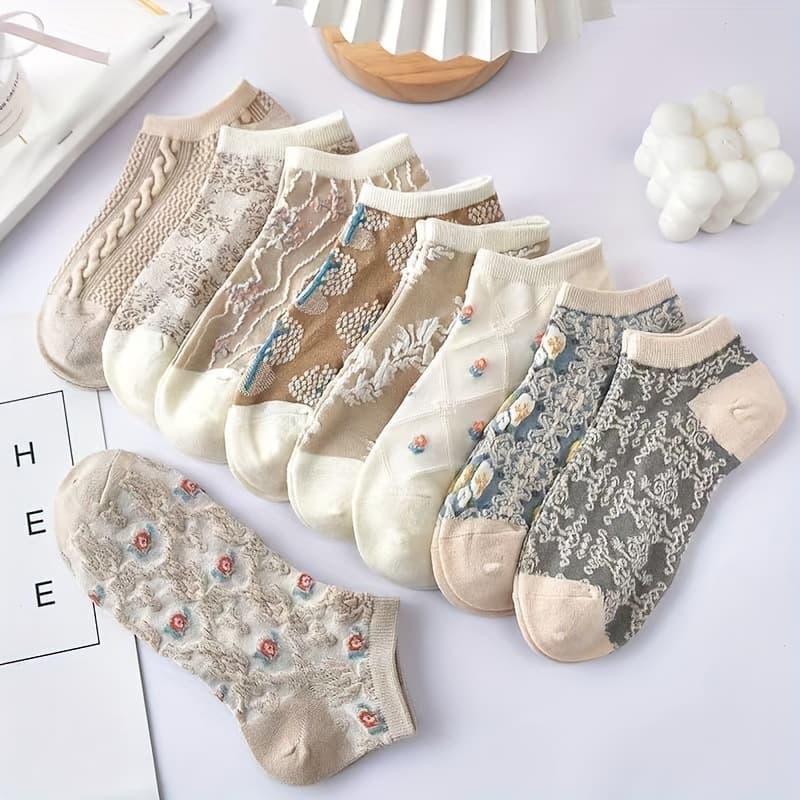 2026 New Cross-border Drop Shipping 9 Pairs Ultra 3D Retro Low-Cut Shoes Cross-border