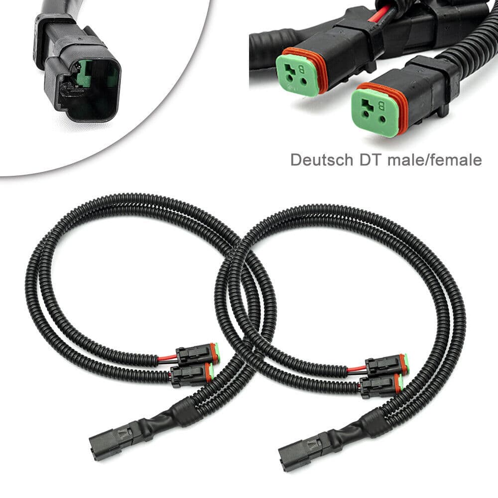 Factory Wholesale Waterproof DT Male to Female Y-Splitter Conversion Cable Work Light Harness DT Plug Adapter Extension Wire