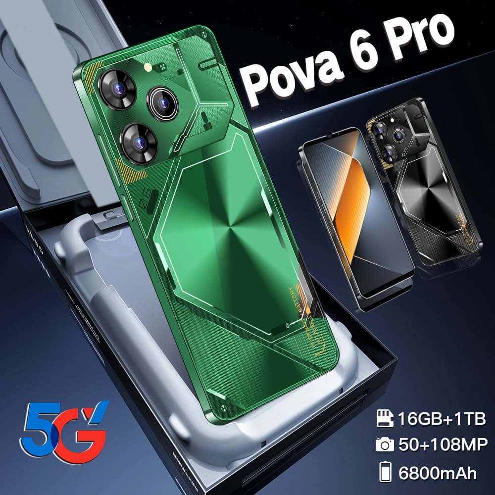 New Cross-border Phone Pova 6 Pro IPS HD Screen 1+16GB Android 8.1 Smart Export Phone