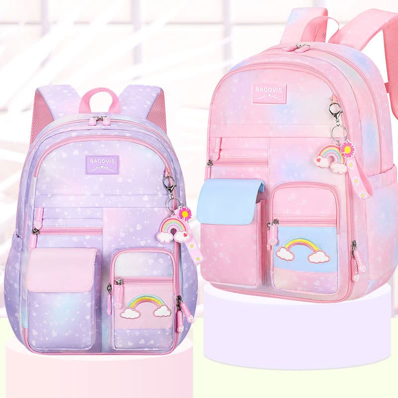 Cross-border Korean style elementary student backpack cute casual refrigerator door opening backpack, multifunctional weight-reducing for boys and girls.
