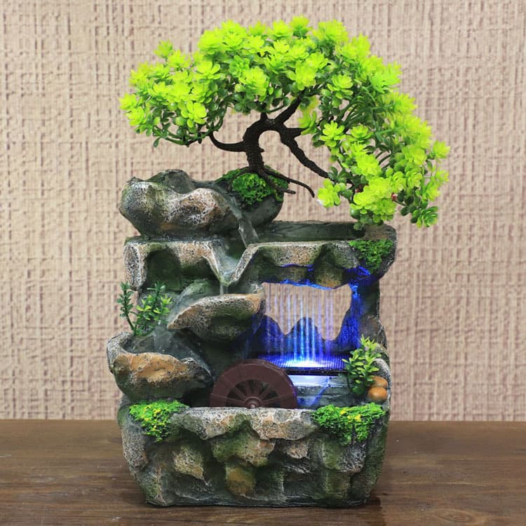 Managed Free Shipping Cross-border Creative Home Office Desktop Water Fountain Decoration Circulating Water Feature Yiwu Product