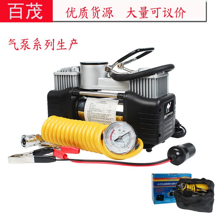 Car Air Pump, True Dual-Cylinder Car Tire Inflator, High-Power Electric Air Pump, Car-Mounted Air Pump, Portable