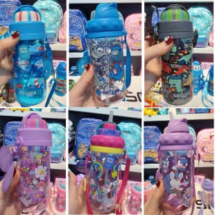 Australian Smiggle Water Bottle, Children's Cup with Rope, Cartoon Straw Cup for Primary School Students, Cute Portable Cup