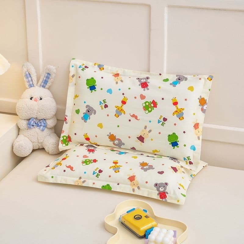Children Pillow Kindergarten Baby Small Pillow Cartoon Cute 30*50 Full Cotton Pillowcase + Shaped Pillow Core Factory Wholesale