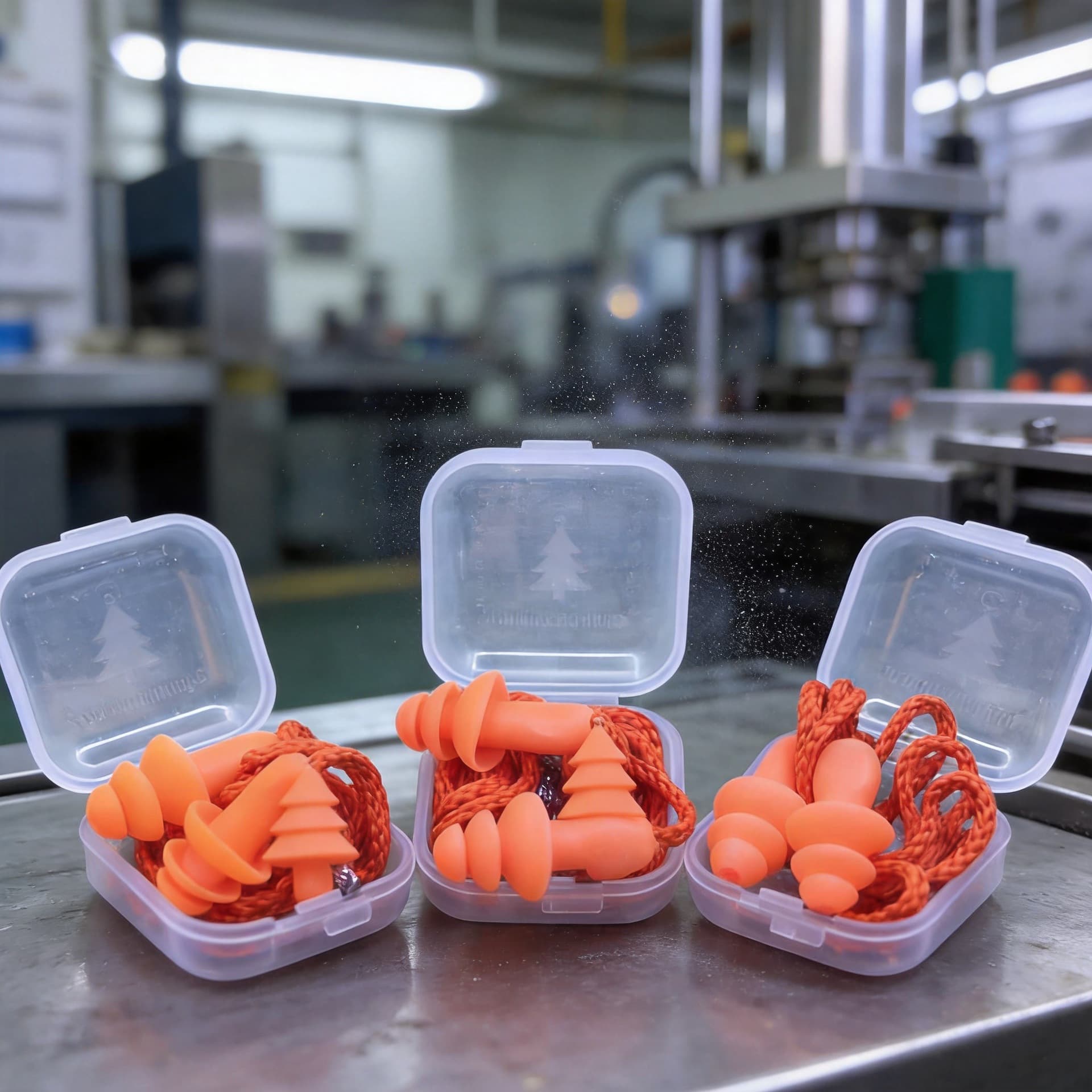 Christmas tree-shaped wired earplugs, swimming hearing protection, noise reduction, sound insulation, anti-noise earplugs, labor protection supplies