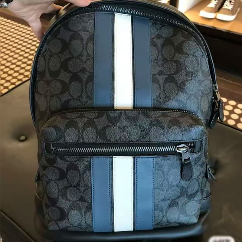 Koujia Men's Backpack C Pattern Business Backpack Large Capacity Casual Travel School Bag Fashion Men's Bag European and American Retro