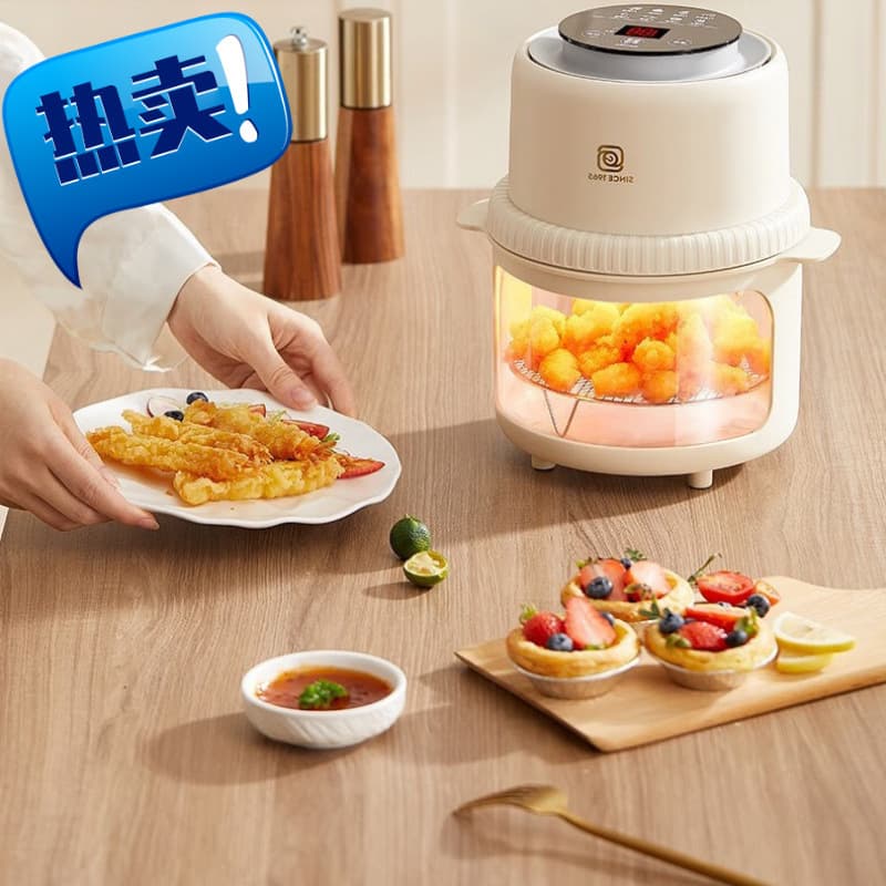 Durable Plastic Large-Capacity Visual Electric Air Fryer Small