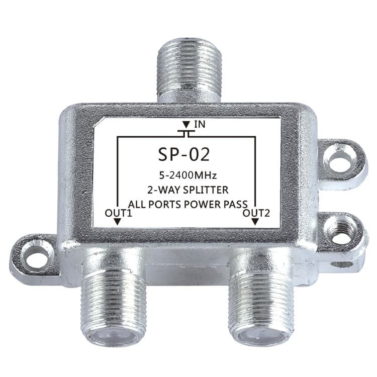 SP02 Satellite Splitter, a 2-way TV signal splitter