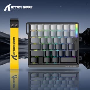 ATTACKSHARK M36HE Single-Hand Magnetic Axis Mechanical Keyboard Wired RGB eSports RT Adjustable Key Travel