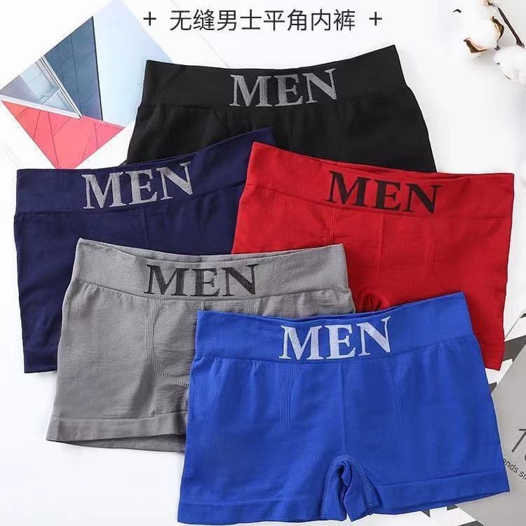 Southeast Asia Cross-Border Bulk Men's Boxer Briefs Mid-Rise Seamless Comfortable Breathable Trendy Four-Corner Underwear