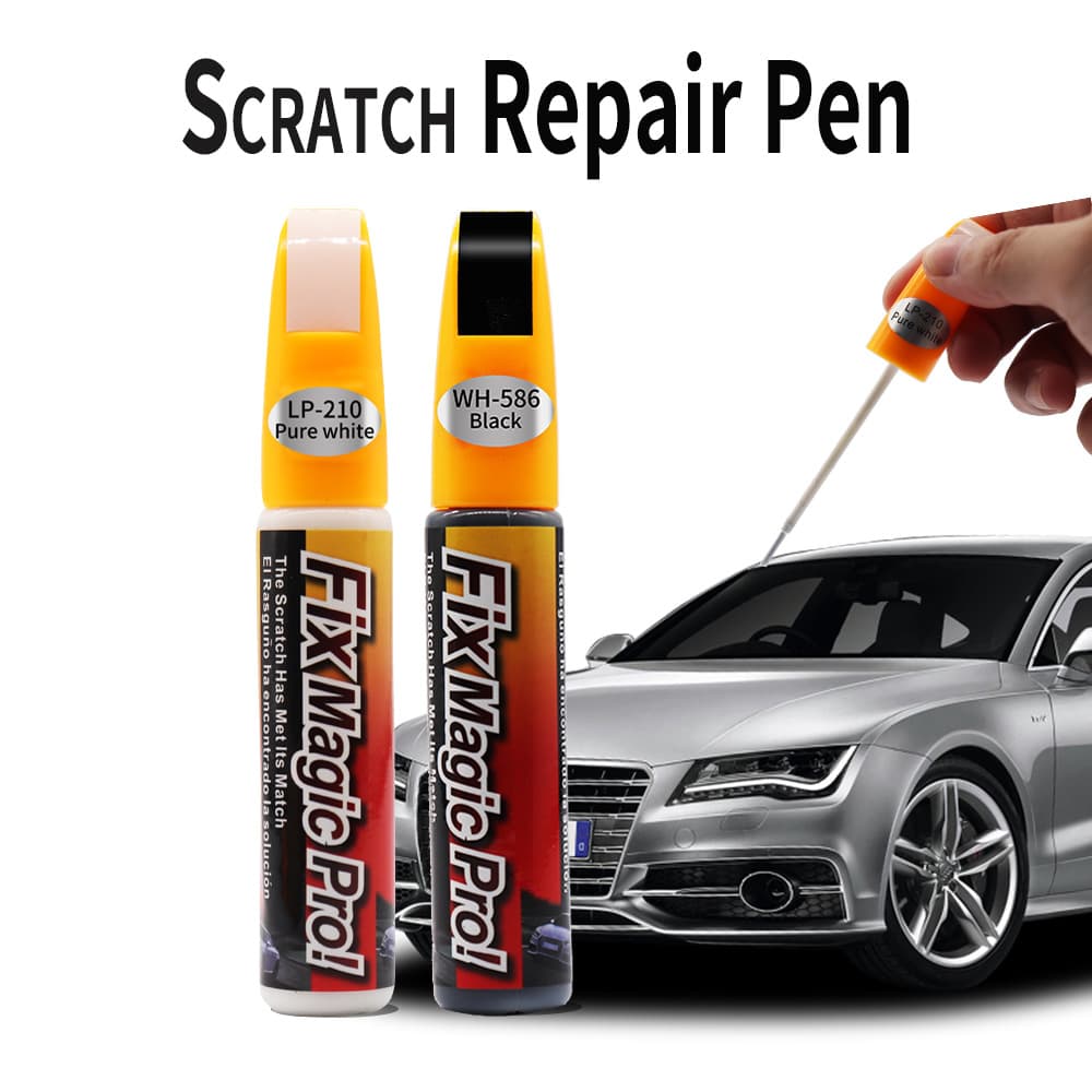 Cross-Border Exclusive Car Scratch Touch-Up Pen English Version Paint Surface Scratch Repair Fluid Black White Silver Paint Magic Tool