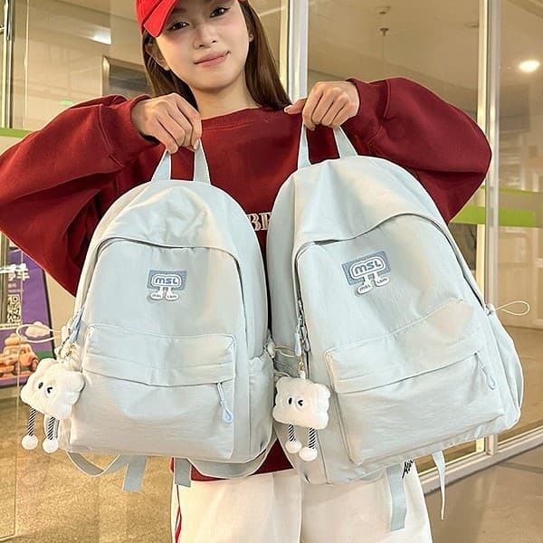 2025 New Fresh and Cute Girl's Backpack Outdoor Casual Large Capacity Middle and High School Student Backpack High Appearance