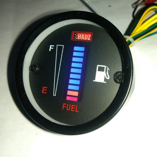 Motorcycle/car instrument modification accessories LED display electronic fuel gauge/adjustable iron shell luminous fuel gauge