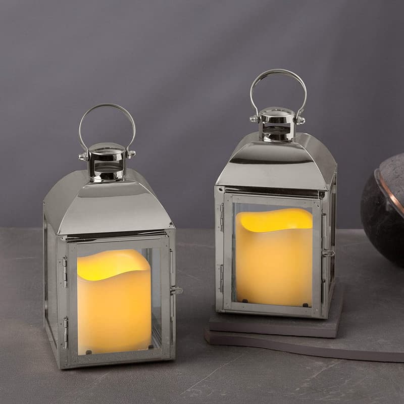European Creative Glass Candle Holder Metal Craft Stainless Steel Wind Lantern Candle Holder Gold Decorative Ornament