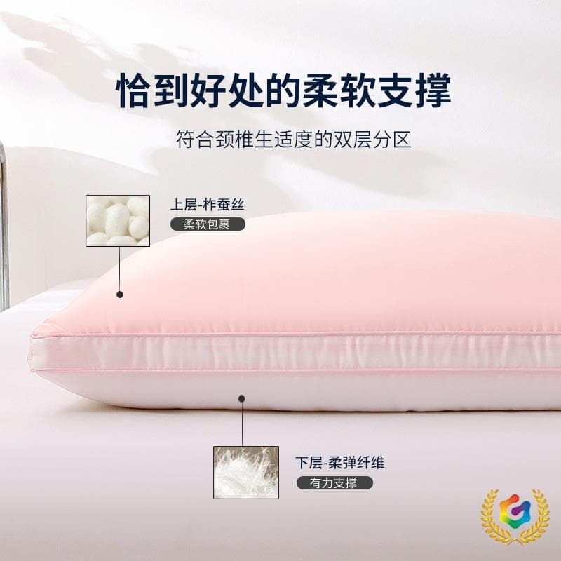ǒ Home Textiles Lyocell Fiber Pillow, Silk Pillow Single Skin-Friendly Pillow Core, Home Adult Single or Pair