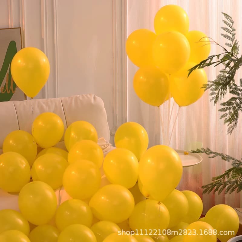 10-Inch Colorful Balloons Decoration Thickened Explosion-Proof Non-Toxic Odorless Children's Birthday Scene Atmosphere Arrangement Balloons Wholesale