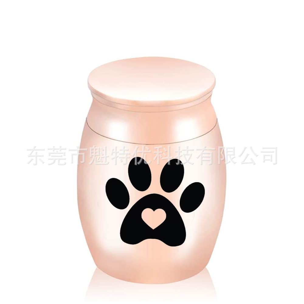 eBay Hot Sale Cremation Urn to Commemorate Relatives Pet Paw Print Urn Funeral Gift Box