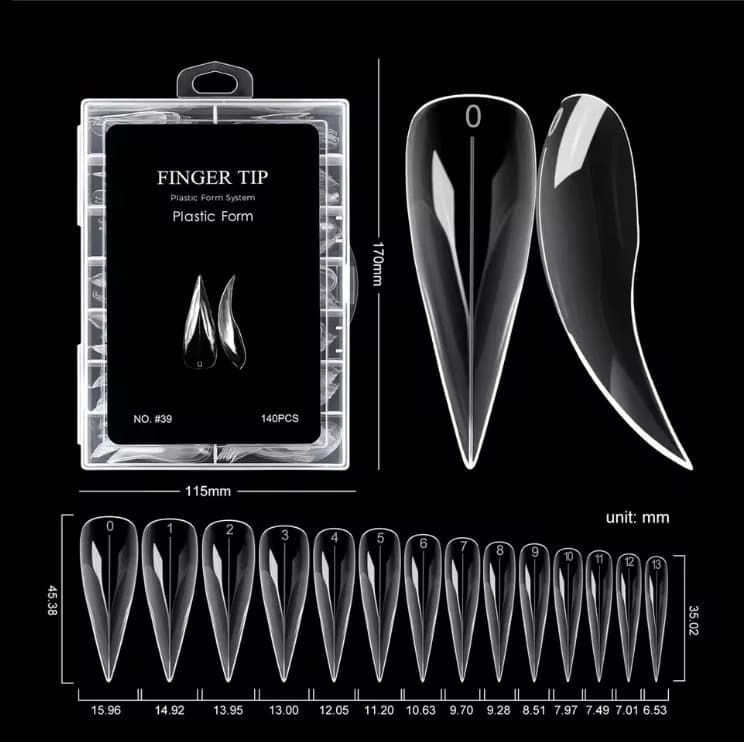 Nail Extension Mold Crystal Nail Mold Practice Nail Tip Sandwich Mold Water Pipe Mold C-Shaped Nail Mold with Scale Nail Tips