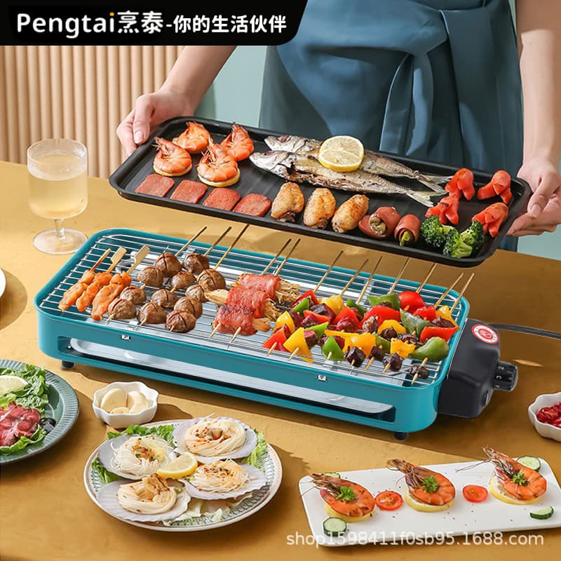 Outdoor Smokeless Electric Grill, New Multi-function Barbecue Rack for Family Use