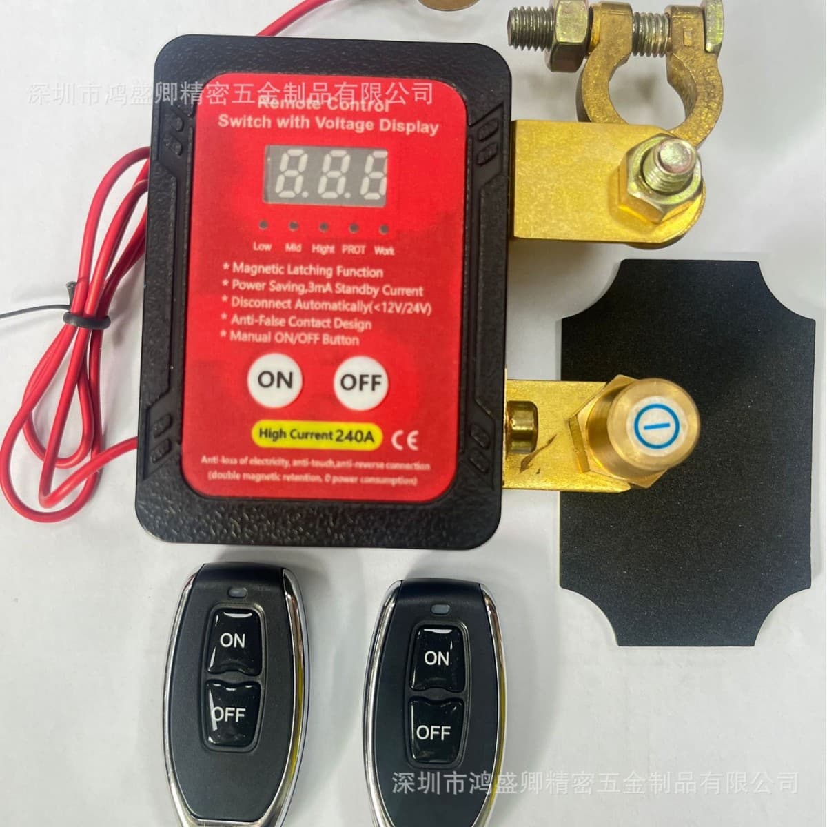 25 New Model Cut-off Switch 12V 240A Remote Battery Disconnect Switch Automatic Power Off Switch for Cars and Trucks