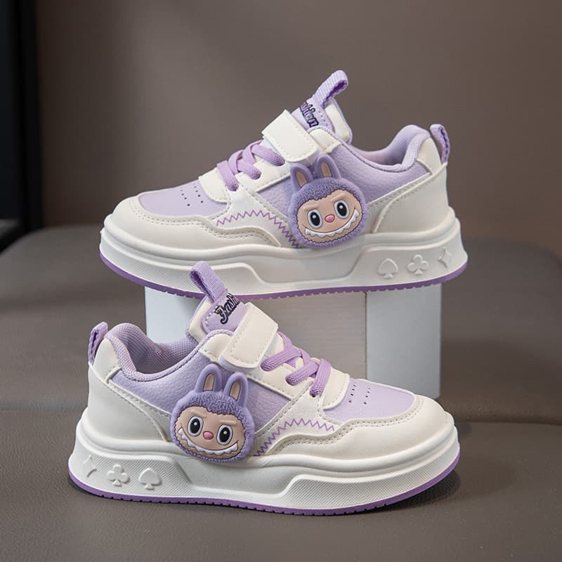 Labubu 2025 Autumn New Children's Sneakers Girls' Cartoon Running Shoes Cute Sports Shoes Korean Style Flats