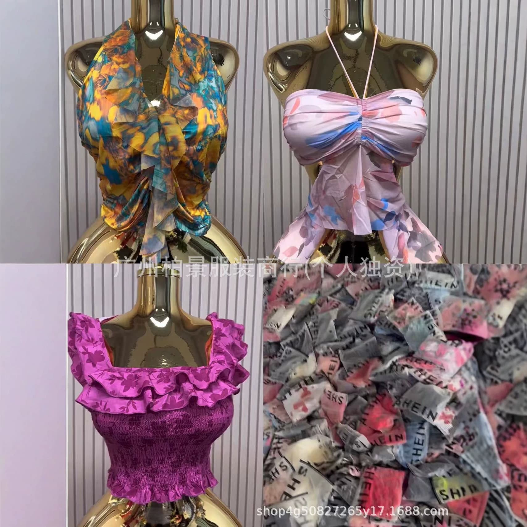 Export brand SHEIN sexy hot girl women's clothing mixed styles summer European and American mix-and-match multi-style tops for street stall e-commerce