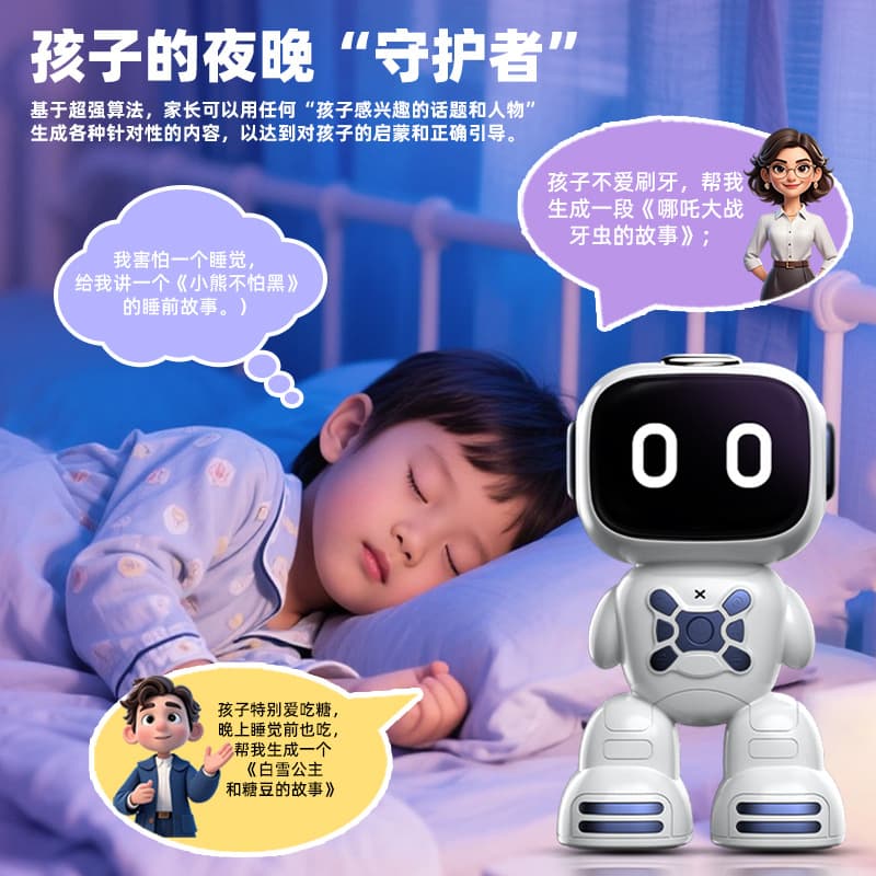 Q5 Smart AI Robot Large Model Dialogue Early Education Machine Kids Toy Toddler Companion Storyteller Bluetooth 5.0