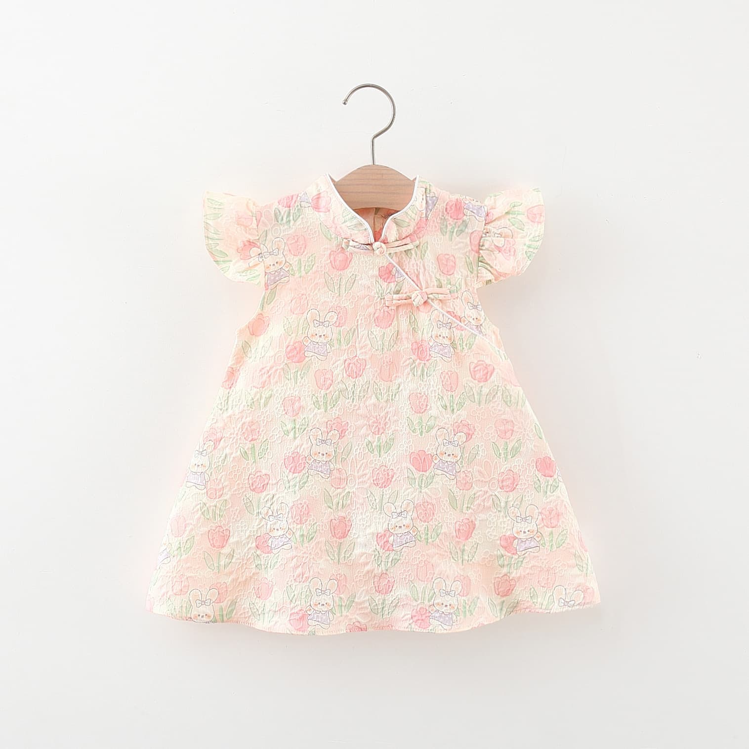 Summer Baby Girl New Chinese Style Cheongsam Dress Toddler Dress Fashionable Thin Sleeveless Dress 2940
