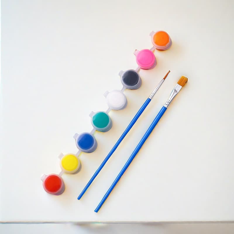 Kids Acrylic Paint 12-Color Set 6-in-1 Art Painting DIY Plaster Doll Coloring Watercolor Paint