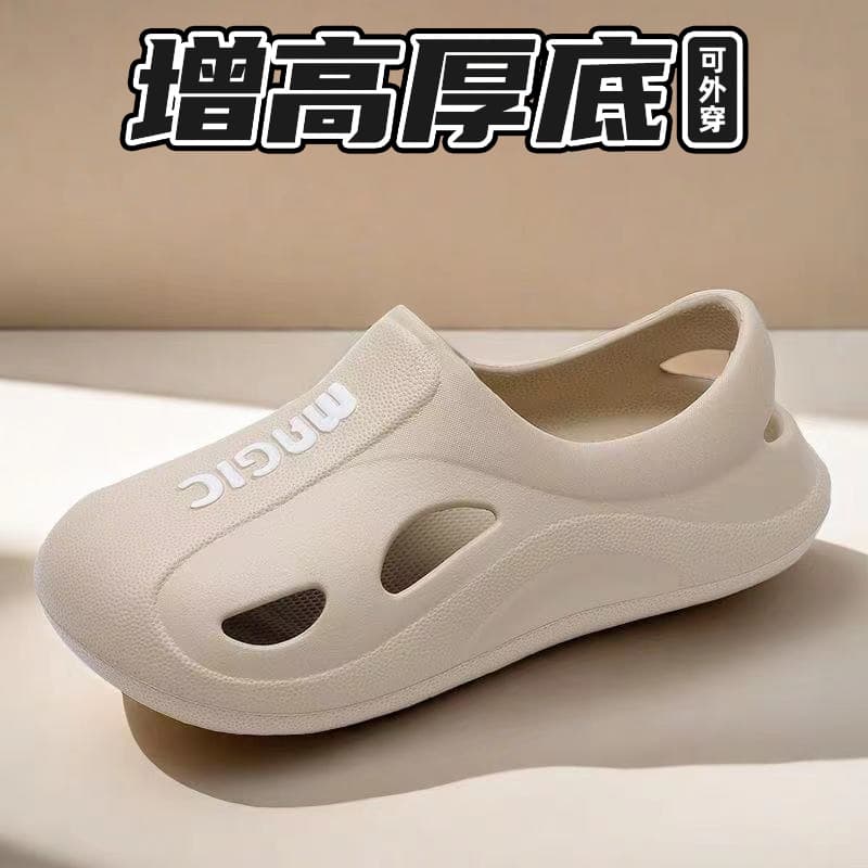 Summer Outdoor Breathable Perforated Shoes with Soft Cushioning, Durable, Home Leisure, Fashionable, High Aesthetics, Versatile, Viral Men's Sandals