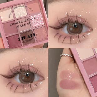 2022 New CE Nine-Color Eyeshadow Palette Cool Smoke Pink Tray Low-Saturation Matte Pearl Shimmer Tulip Eye Makeup Authentic