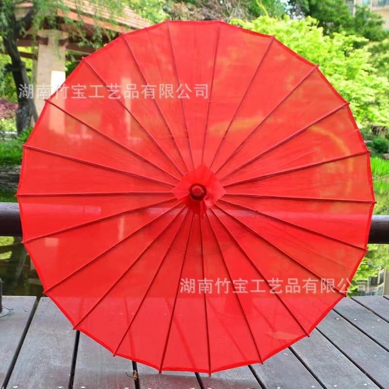 Plain unpatterned silk umbrella DIY for student painting, large size 82cm diameter, rainproof and sunproof fabric material