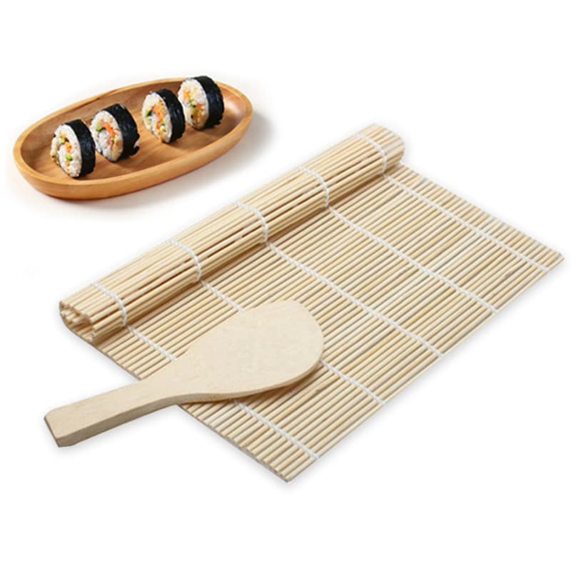 Sushi curtain/sushi rolling curtain/bamboo curtain/sushi making tools/white leather curtain set JJ11093