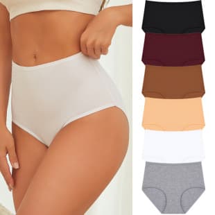 European and American Cross-Border Women's Panties, Mid-Rise Hip-Covering Cotton Panties, Plus Size Solid Basic Style, Export Women's Underwear