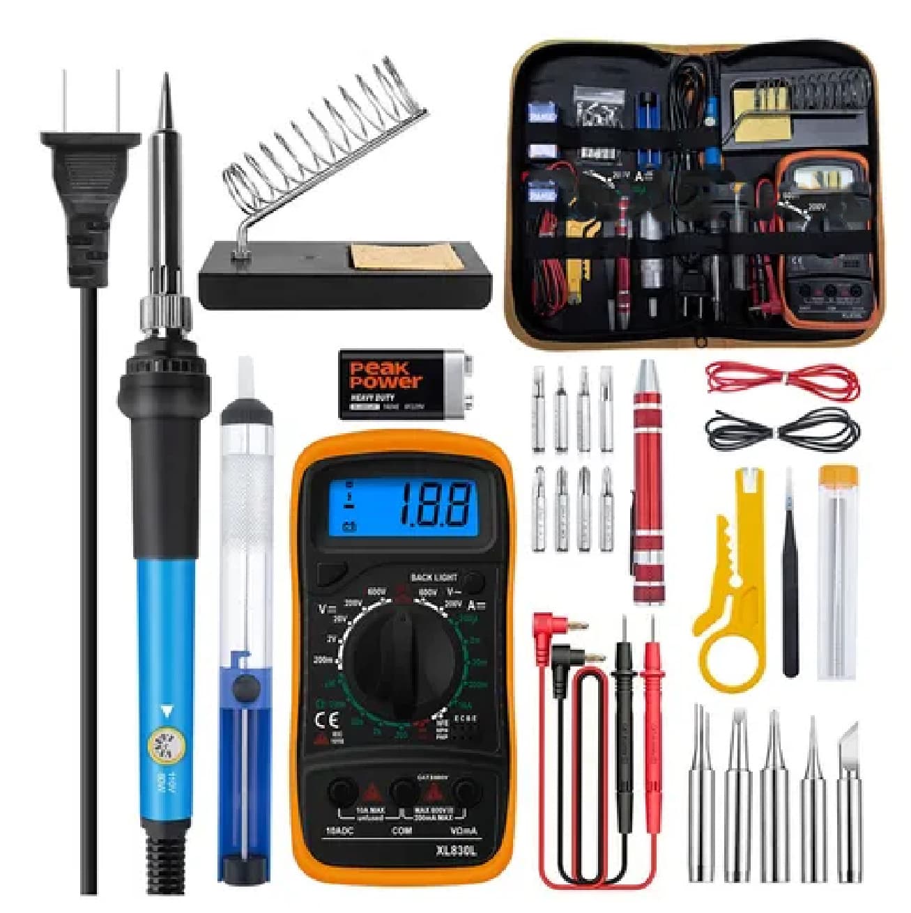 Temperature Adjustable Soldering Iron 60W Household Repair Soldering Pen EU Plug 220V Electric Soldering Pen Tool Kit Set 110V US