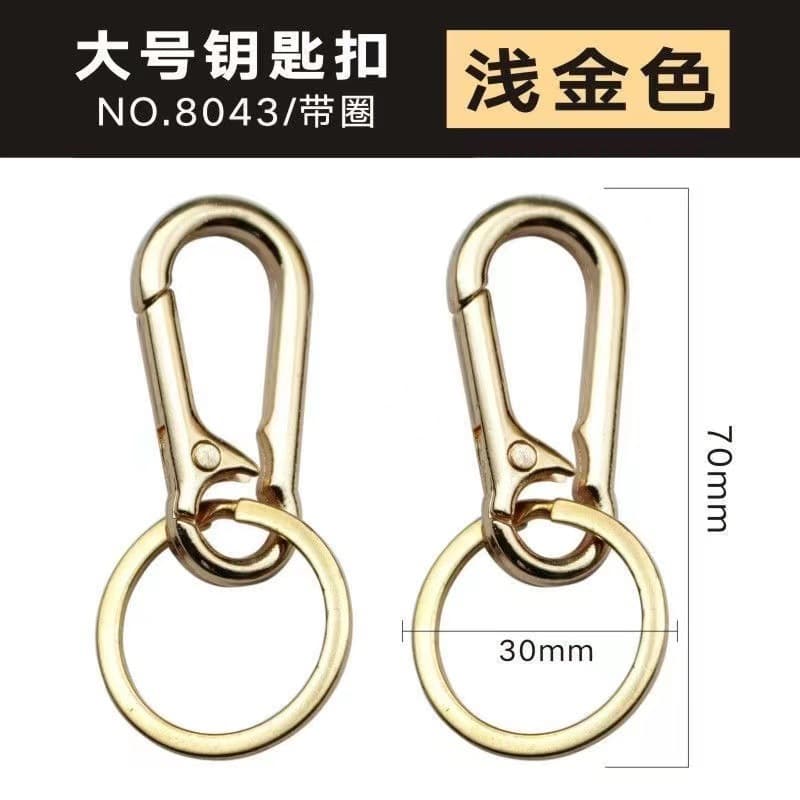 Alloy Stainless Steel Carabiner Keychain, High-End Men's and Women's Belt Clip, Anti-Loss Safety Lock Key Ring, Factory Direct