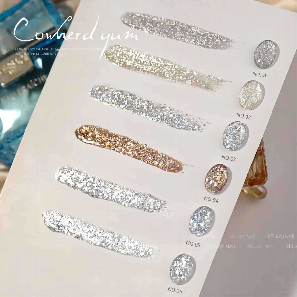 Summer Flash Laser Glitter Nail Art Gel Ultra Shiny Diamond Fragments Professional Salon Use Bright Cowherd Nail Oil Gel