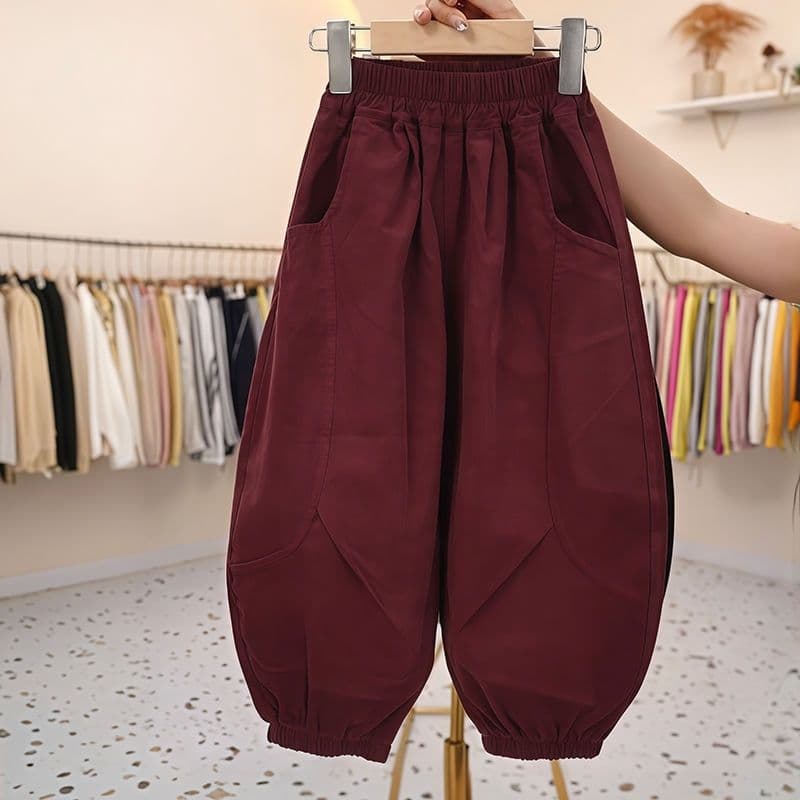 2025 New Children's Spring/Autumn Pants Versatile Elastic Cuff Pants Small/Middle/Big Kids Curved Leg Pants Boys Girls Pants